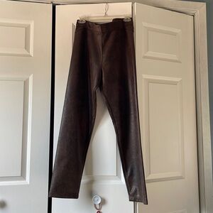 Max Studio’s NWT Brown and Black Faux Leather Pants
